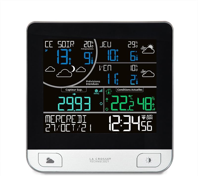 La Crosse Technology - LW3101 Wetterstation, WLAN, mit 3-Tage-Vorhersage – silberfarben