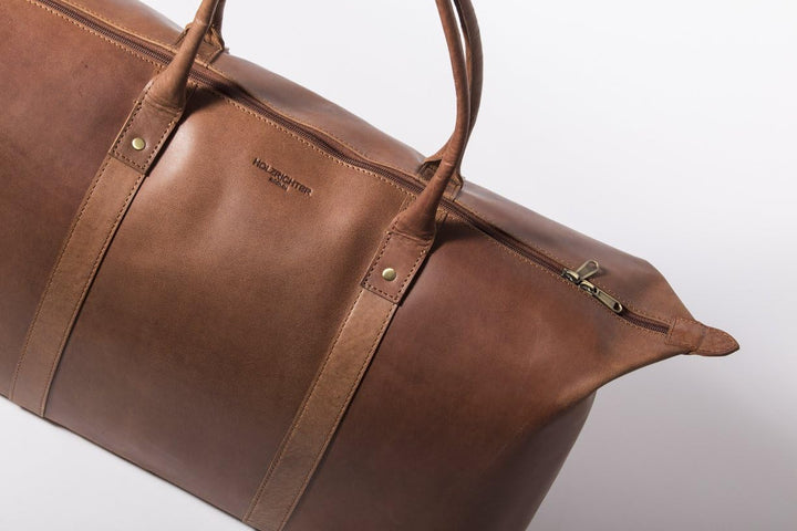HOLZRICHTER Berlin No 11-1 (M) - Premium Weekender Reisetasche, Sporttasche & Handgepäck aus Leder -