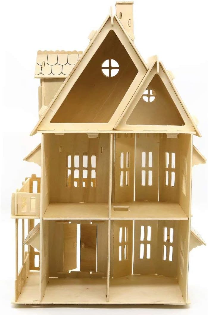 CUTEROOM 3D-Puzzle Holz Gotisches Haus - DIY-Bastelset zur Dekoration von Schlafzimmern und Regalen