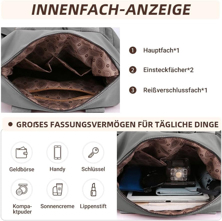 DIRRONA Elegant Damen Umhängetasche Gross Kapazität Handtasche Casual Reise Schultertasche Multi Tas