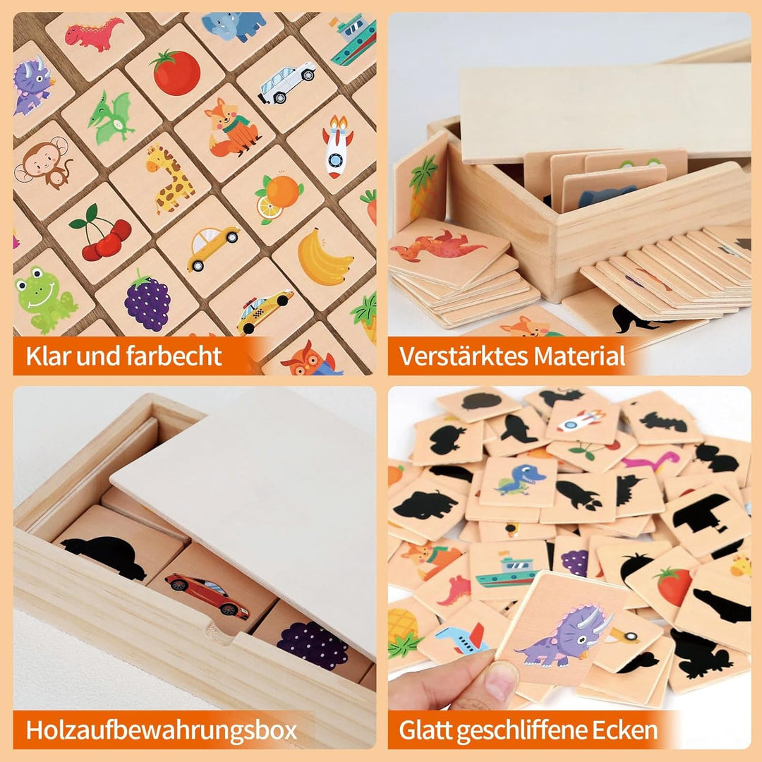 Montessori Spielzeug für 2 3 4 5 Jahre, Matching-Blöcke, Holzspielzeug, Kinderspielzeug, Lernspielze