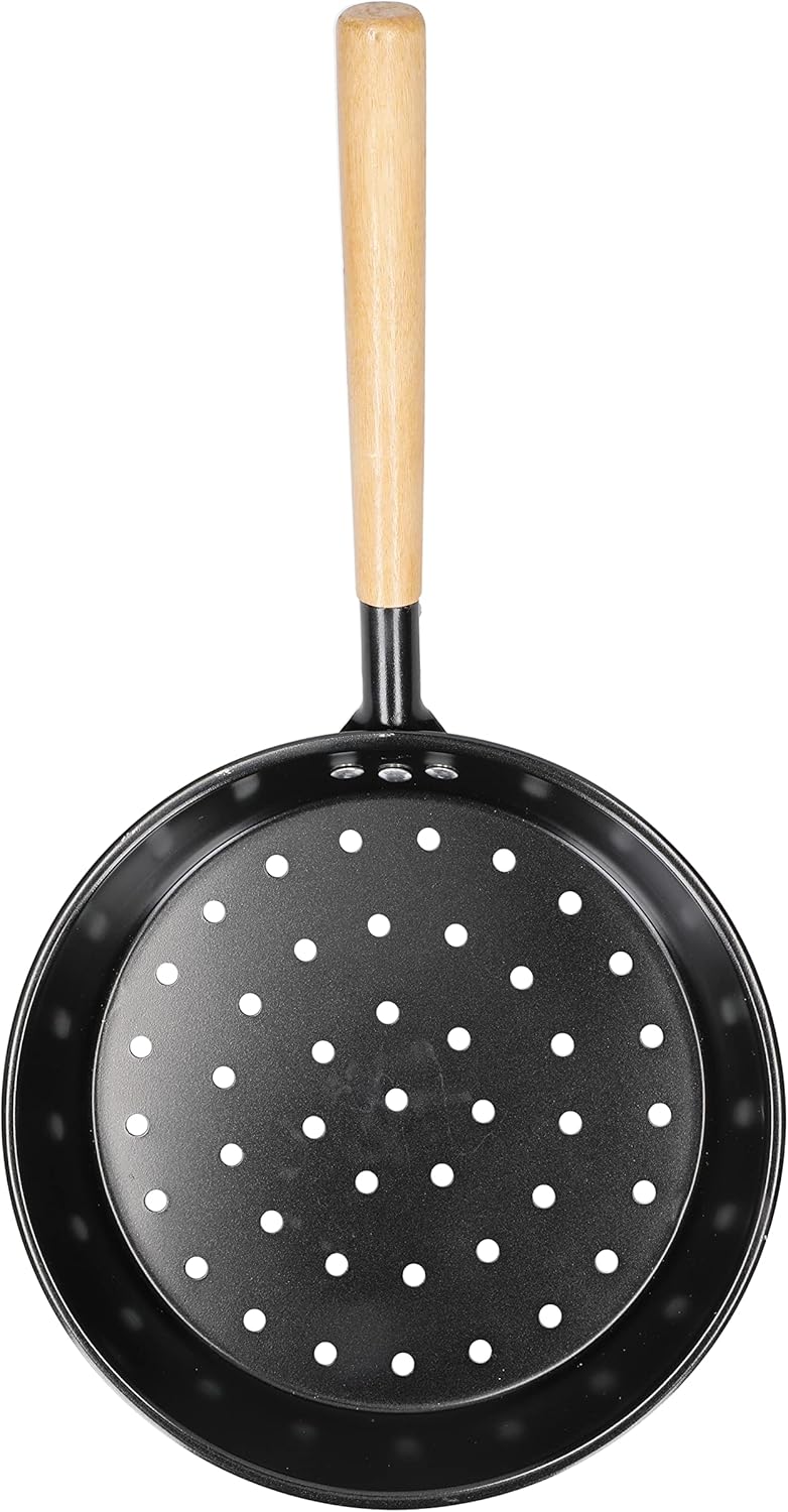 KitchenCraft Kastanienbräter aus Kohlenstoffstahl Gas-, Elektro- und Keramikkochfelder, 27cm Durchme