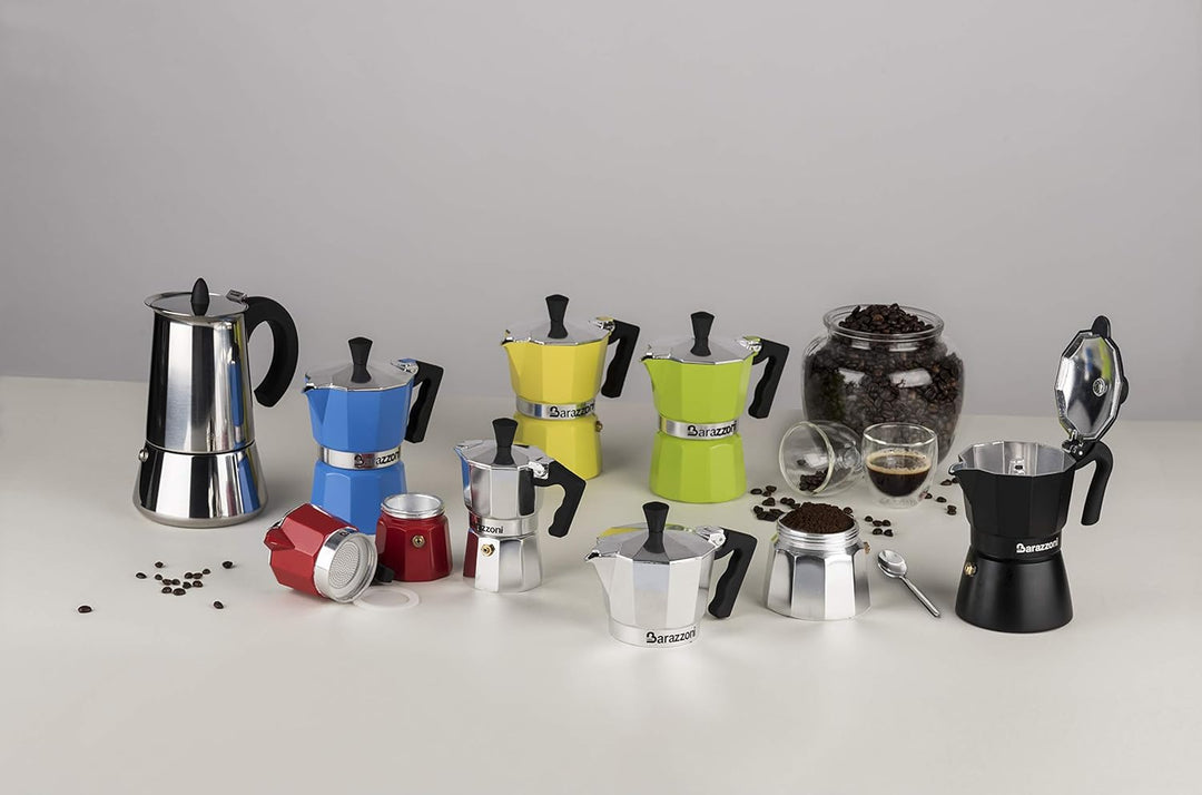Barazzoni La Coffee Espressokocher aus Aluminium mit 9 Tassen. Zertifiziert von der italienischen Ac