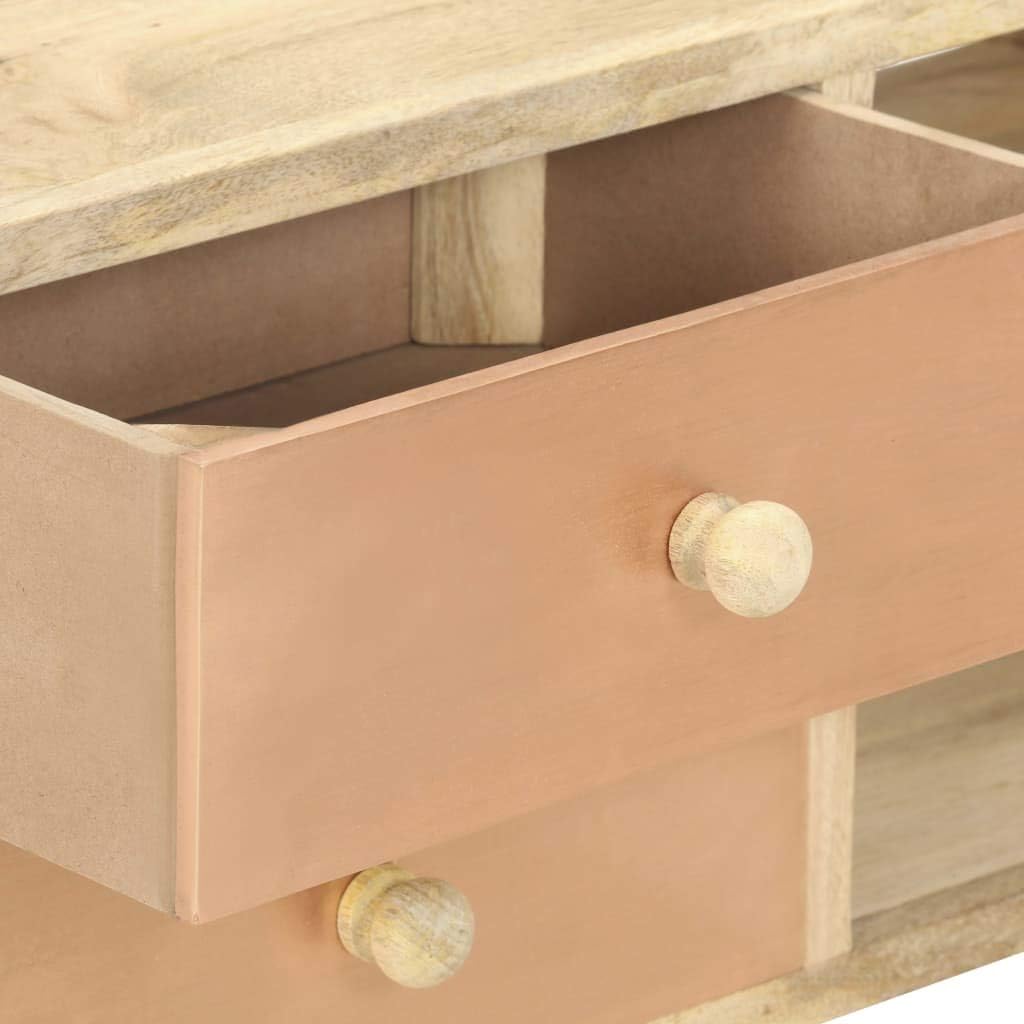 vidaXL Mangoholz Massiv TV Schrank mit 4 Schubladen Lowboard TV Möbel Tisch Sideboard Fernsehtisch F