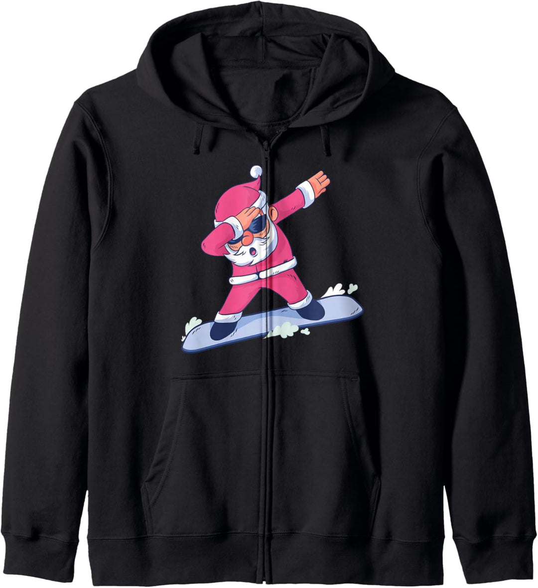 Santa Claus Dabs Snowboard Meme Dabbing Snowboarder Kapuzenjacke