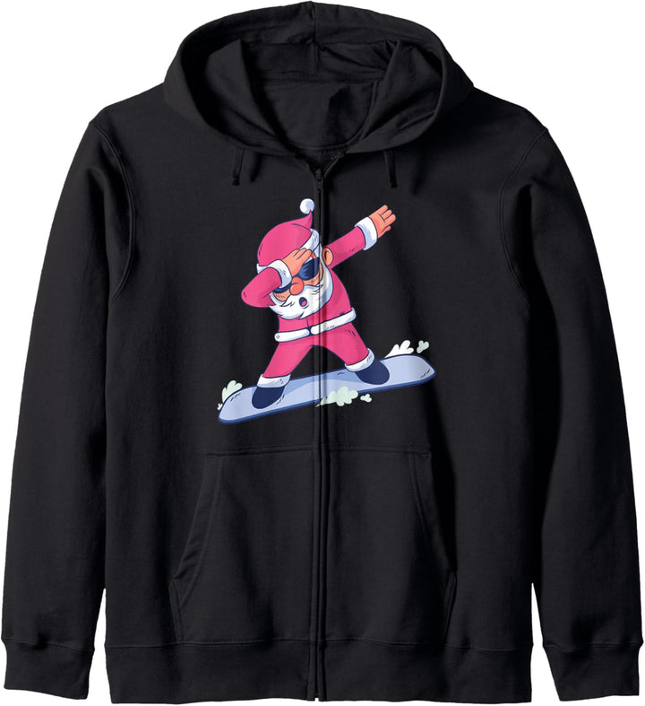 Santa Claus Dabs Snowboard Meme Dabbing Snowboarder Kapuzenjacke