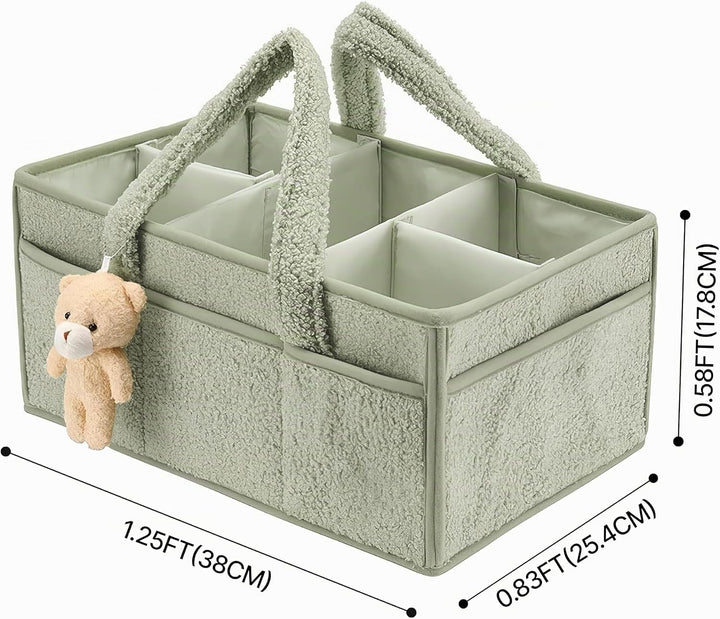Baby Wickeltasche Organizer，Baby-Windel-Caddy Organizer für Wickeltisch，Multifunktional Tragbar Wick