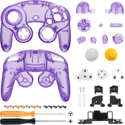 eXtremeRate Grips Case Shell kompatibel mit Nintendo Game Cube Controller, DIY-Ersatz Griff Gehäuse/