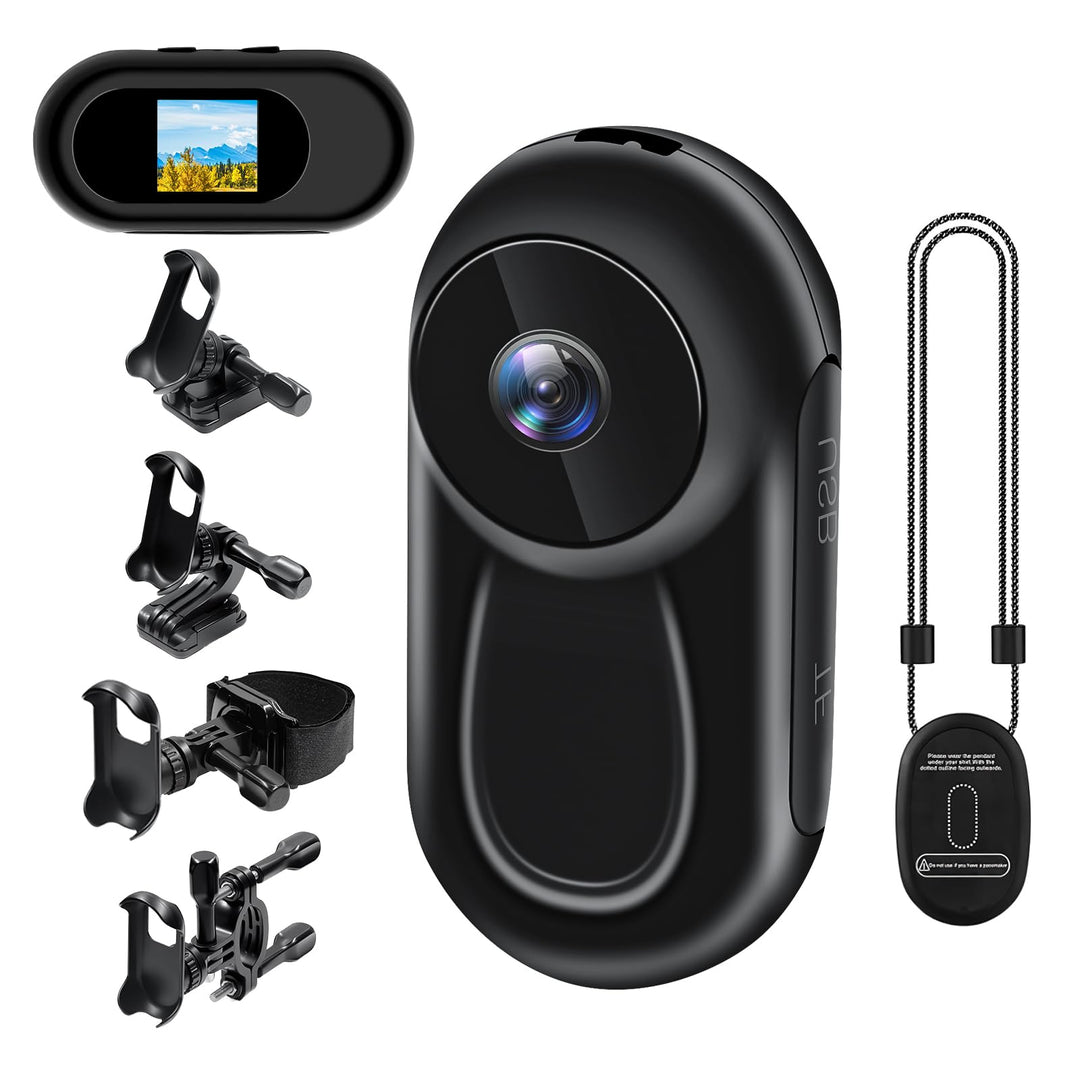 Mini-Actionkamera, HD-1080p-Sport-Actionkamera, 120° Helm-Actionkamera | Action Cam mit Magnetbefest