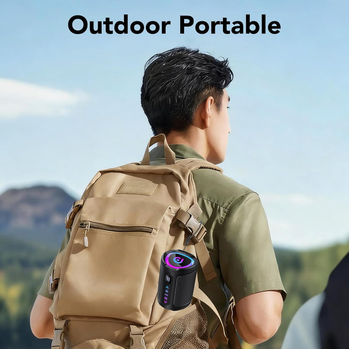 Bluetooth Lautsprecher mit Licht, 2026 Musikbox Tragbarer Box, Bluetooth 5.4, 15 St, Verbesserter Ba