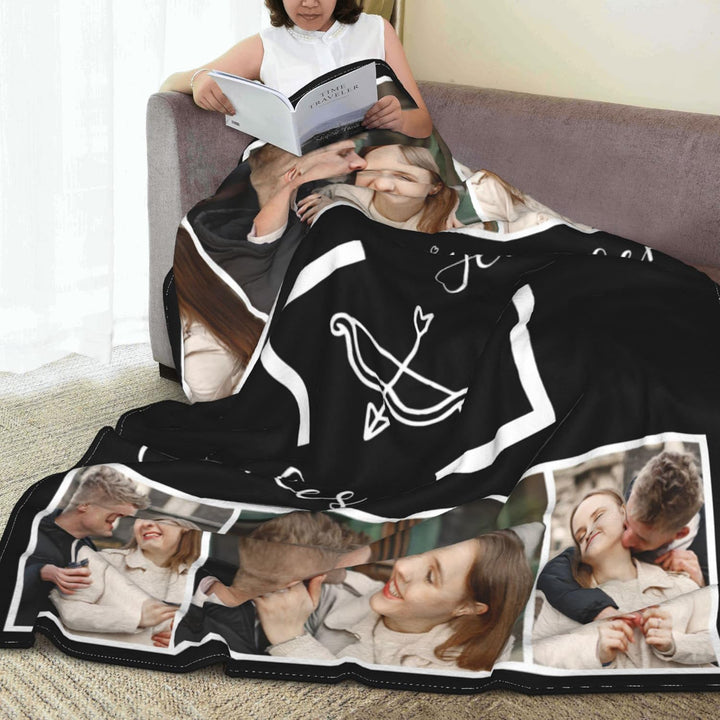 Easycosy personalisierte Decken für Paare Geschenke Benutzerdefinierte Bild, Foto Decke für Freundin