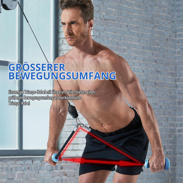 HXD-ERGO Trizeps Bizeps Seil Ergonomisches Griffe, Trizepsseil Gedrehtes Seil Bizeps Trizepstau zum