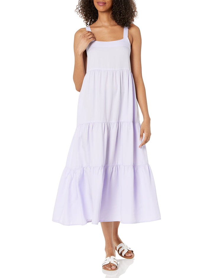 The Drop Britt, Maxi-Zeltkleid im Stufendesign XXS Staubviolett, XXS Staubviolett