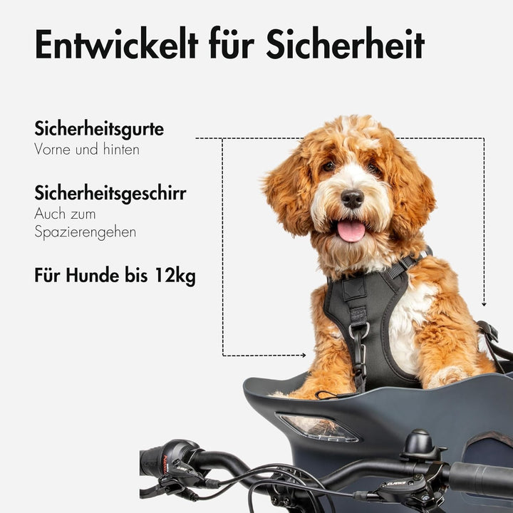 Dog Bike Carrier (Midnight Gray, M) Midnight Gray M, Midnight Gray M