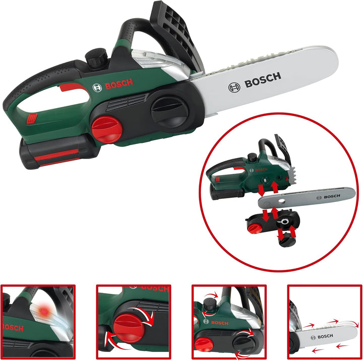 Theo Klein 8399 Bosch Kettensäge | Originalgetreue, kindgerechte Nachbildung | Batteriebetriebene Sä
