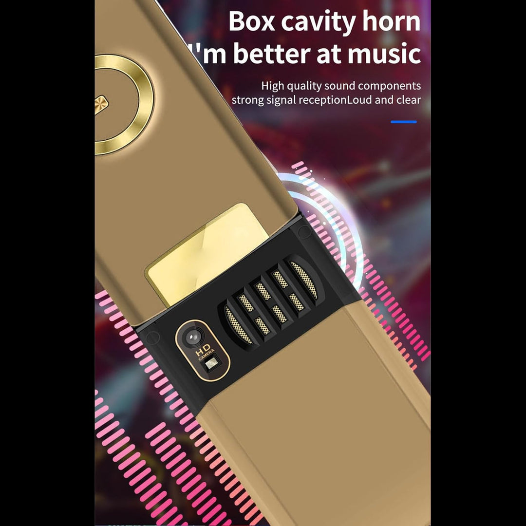 G9000 Flip Phone Entsperrtes GSM-Dual-SIM-Handy für Senioren (Gold)