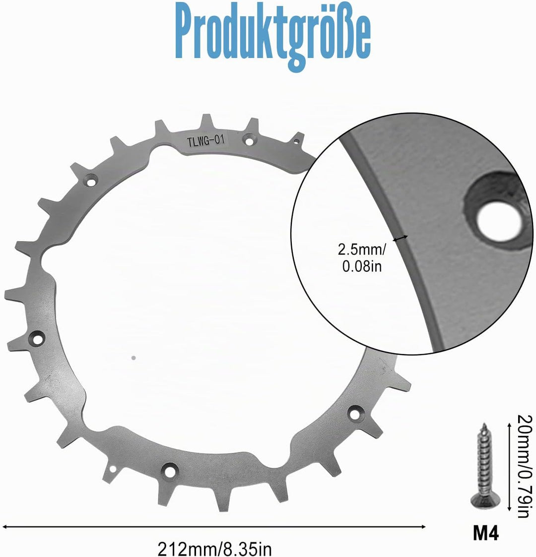 CDIYTOOL Edelstahl Rasenmäher Spikes für Garden.a Sileno City Rasenmäherroboter, 212 mm Rasenmäher M