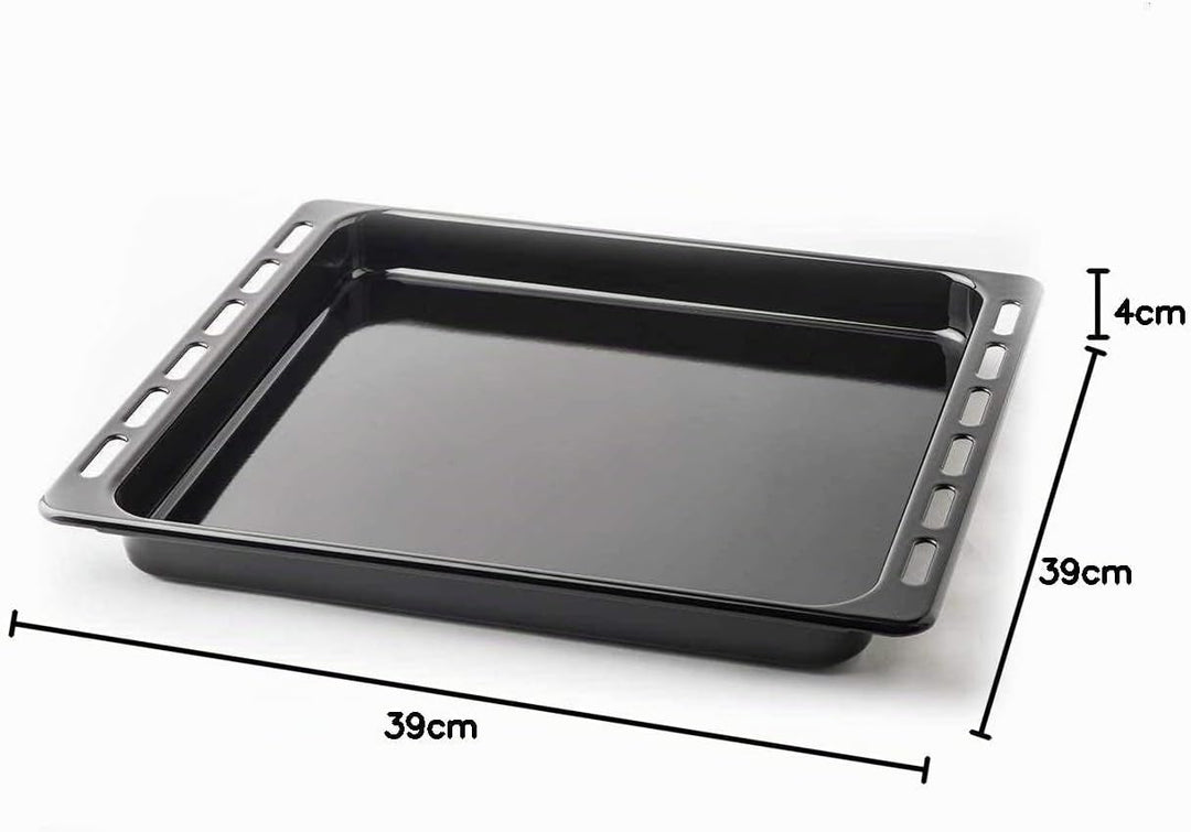 Whirlpool BAUKNECHT Fettpfanne, grau emailliert, Blech, Backblech, 45 x 39 x 4 cm