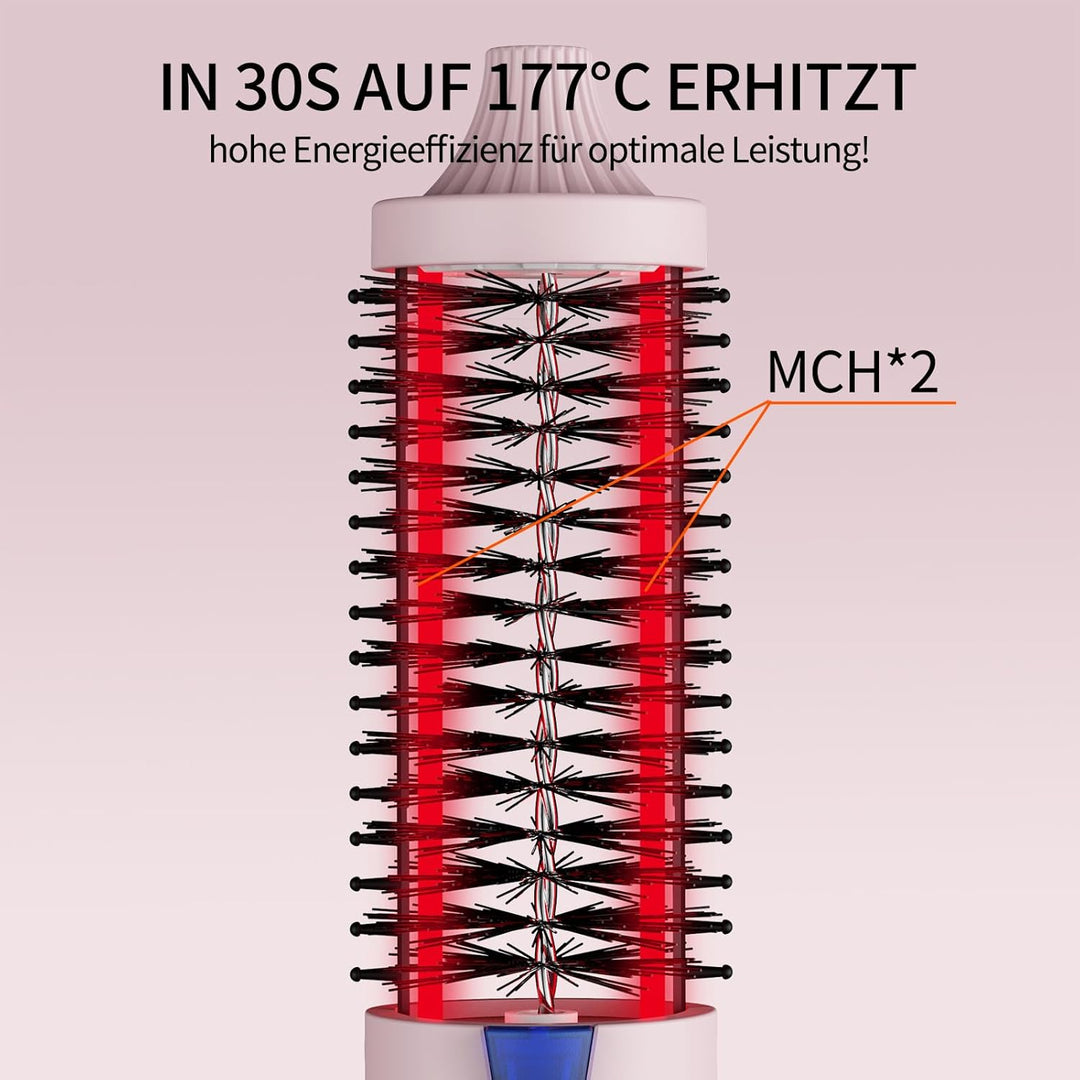 K&K Stylingbürsten K&K Thermobürste Keratin Thermal Brush Protect Beheiztes Fass Heisse Haarbürste,