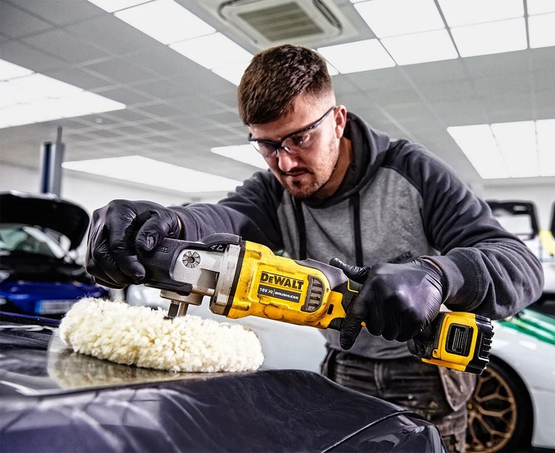 Dewalt DCM849N-XJ Pulidora para Metal rotativa escobillas XR 18V sin cargador/batería, gelb