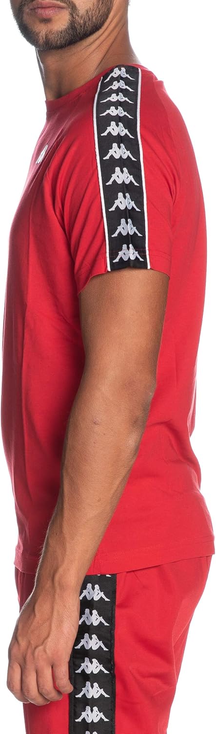 Kappa Herren Coen Slim 222 Band Tee Hemd XS Red-black, XS Red-black