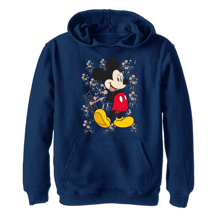 Disney Jungen Klassischer Hoodie Von Mickey Many Mickeys, Heather Navy, S