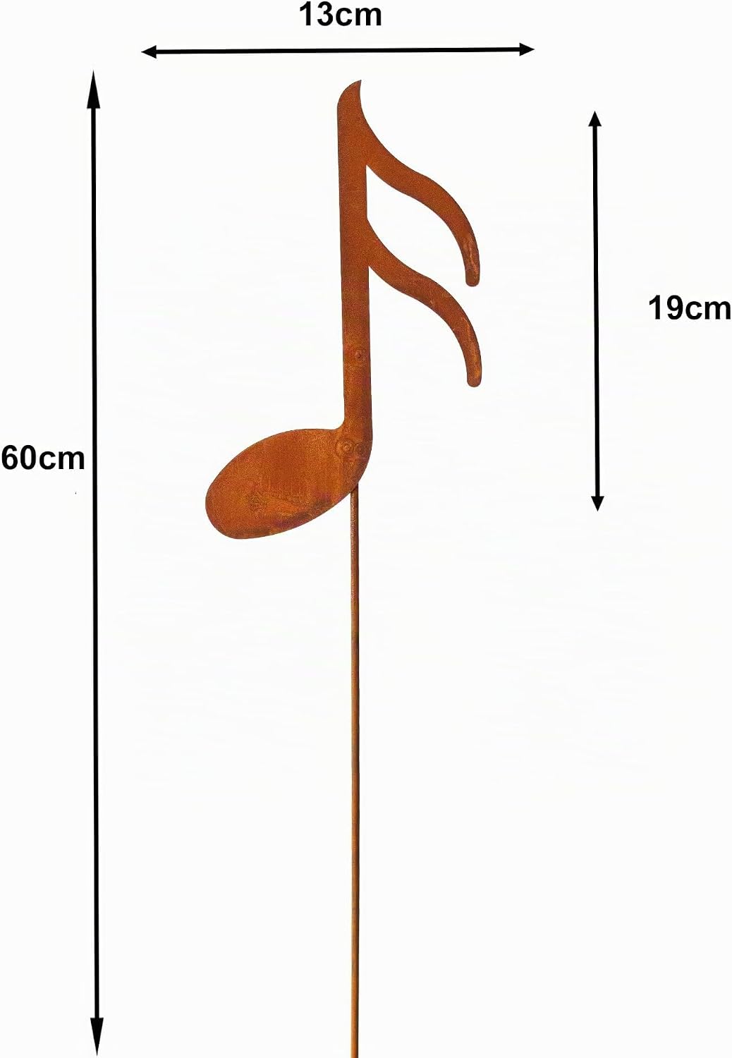 Bornhöft Gartenstecker Noten 3er Set Notenschlüssel Note Beetstecker Topfstecker Metall Rost Gartend