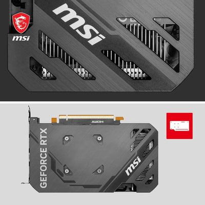 MSI GeForce RTX 4060 Ventus 2X Black 8G OC Grafikkarte -NVIDIA RTX 4060, 8 GB GDDR6 Speicher, 17 Gbp