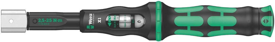 Wera '05075651001 Click-Torque X 1 Drehmomentschlüssel für Einsteckwerkzeuge, 9x12 x 2,5-25 Nm 9x12,
