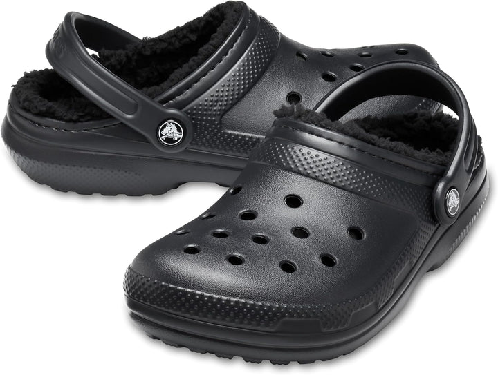 Crocs Unisex Classic Lined Clogs 33/34 EU Schwarz, 33/34 EU Schwarz
