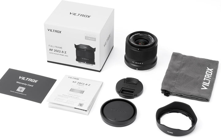VILTROX 20mm F2.8 Z - Vollformat-AF-Prime-Objektiv für Nikon Z-Mount (Z8, Z9, Z6, Z7, Z5, Z5 II) 20m
