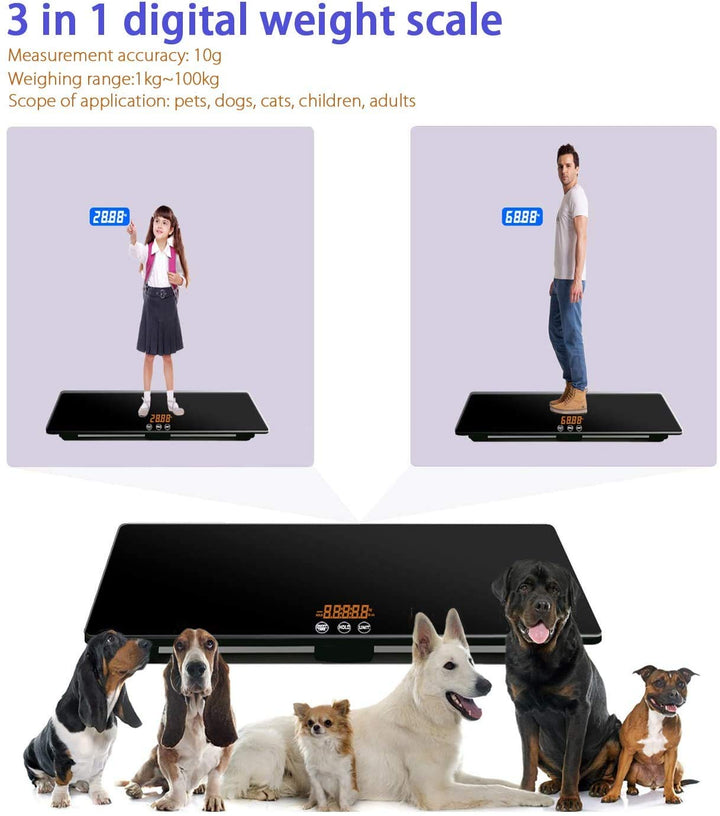 Grosse Präzisions-Dgit-Tierwaage für grosse Hunde, 0,35 OZ Genauigkeit mit Kapazität, 65 x 45 cm