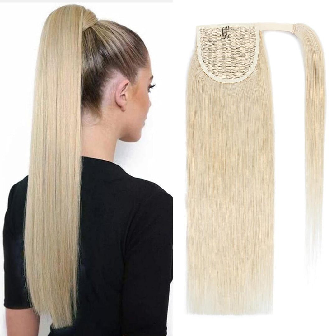 Benehair Ponytail Extension Echthaar, 100% Echthaar Zopf Extensions Echthaar, Wrap Around Ponytail f