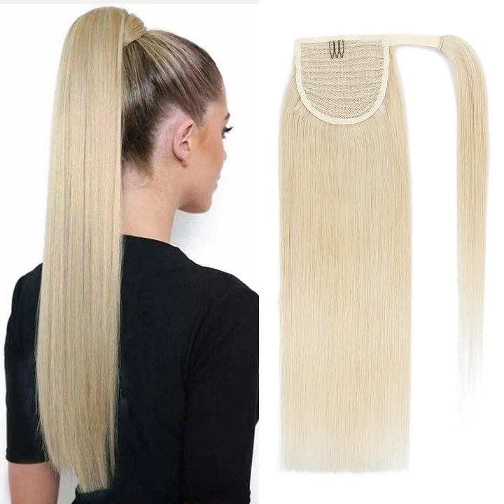 Benehair Ponytail Extension Echthaar, 100% Echthaar Zopf Extensions Echthaar, Wrap Around Ponytail f