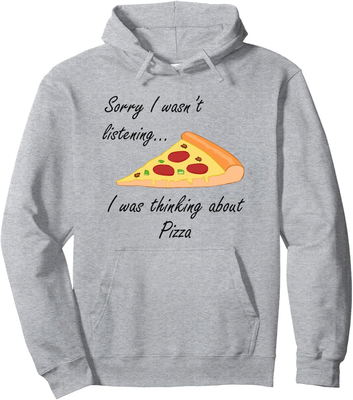 Pizza Making Lustiger Spruch Thinking About Pizza Pullover Hoodie