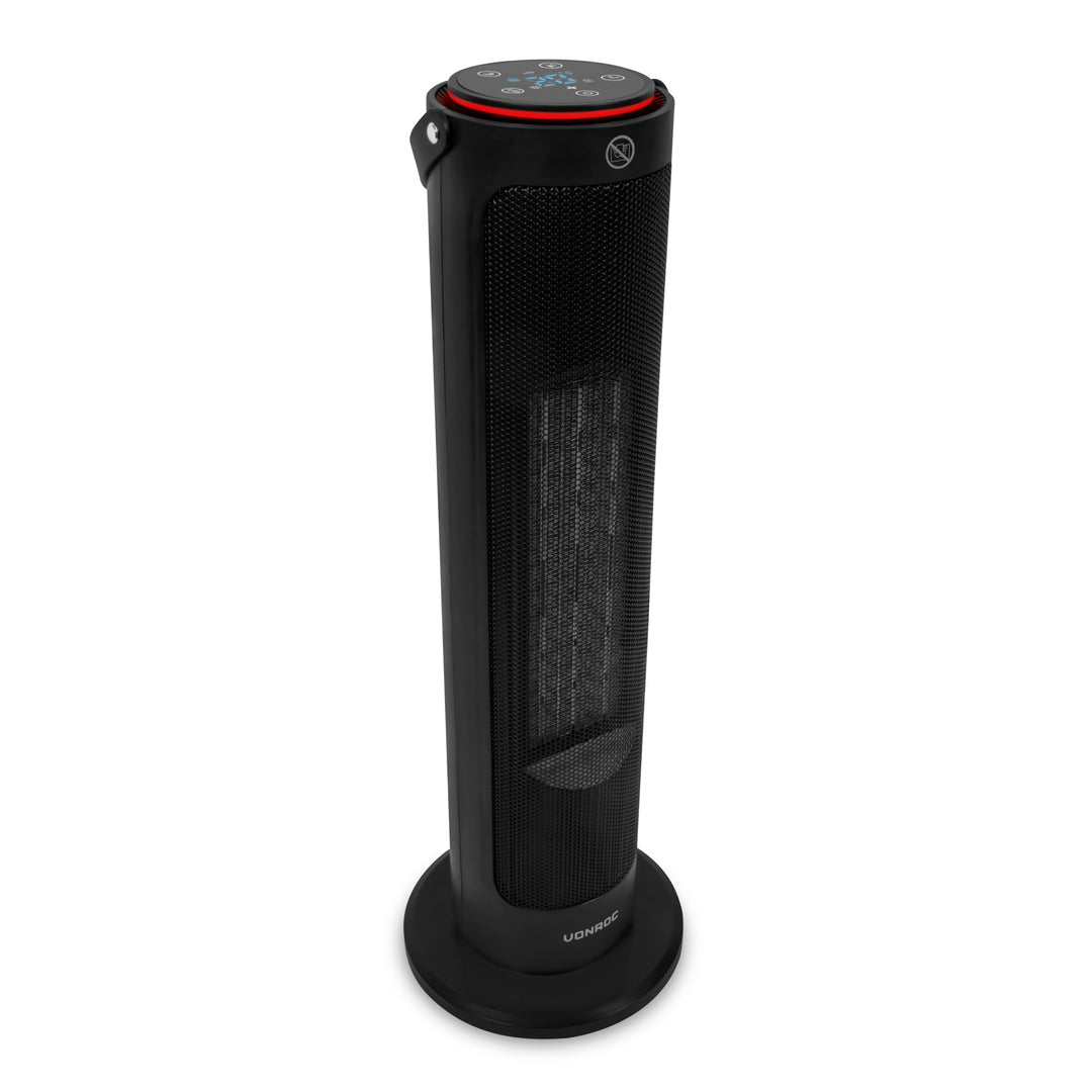 VONROC Elektroheizung - Turmheizlüfter - 2000W - Keramik - ECO-Modus - Schwenkfunktion - LED-Display