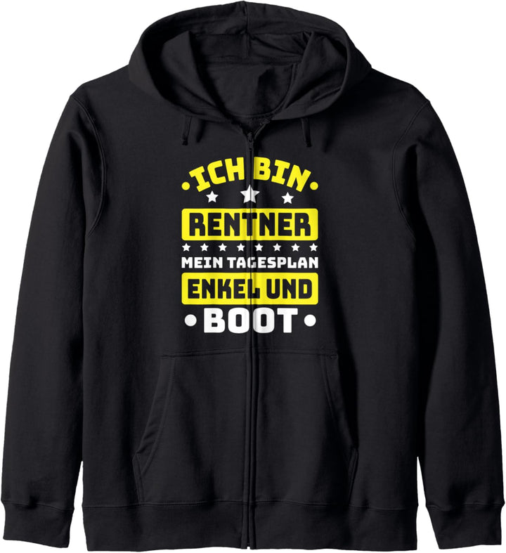 Ich Bin Rentner Mein Tagesplan Enkel Und Boot Kapuzenjacke
