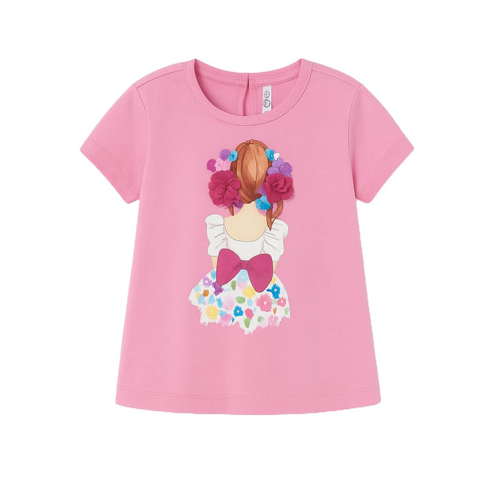 Mayoral Baby-T-Shirt, T-Shirt für Mädchen und Jungen, 6-24 Monate, Kurzarm, Rosa und Gelb, Baumwolle