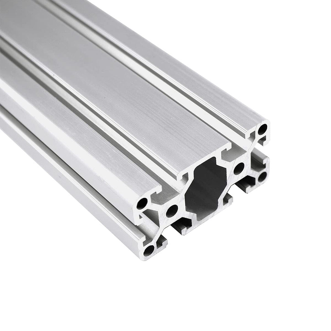 CNCMANS Aluminiumprofil 1 Stück 40x80 T-Typ Nut 8 silber eloxiert Europäischer Standard Aluminium Ex