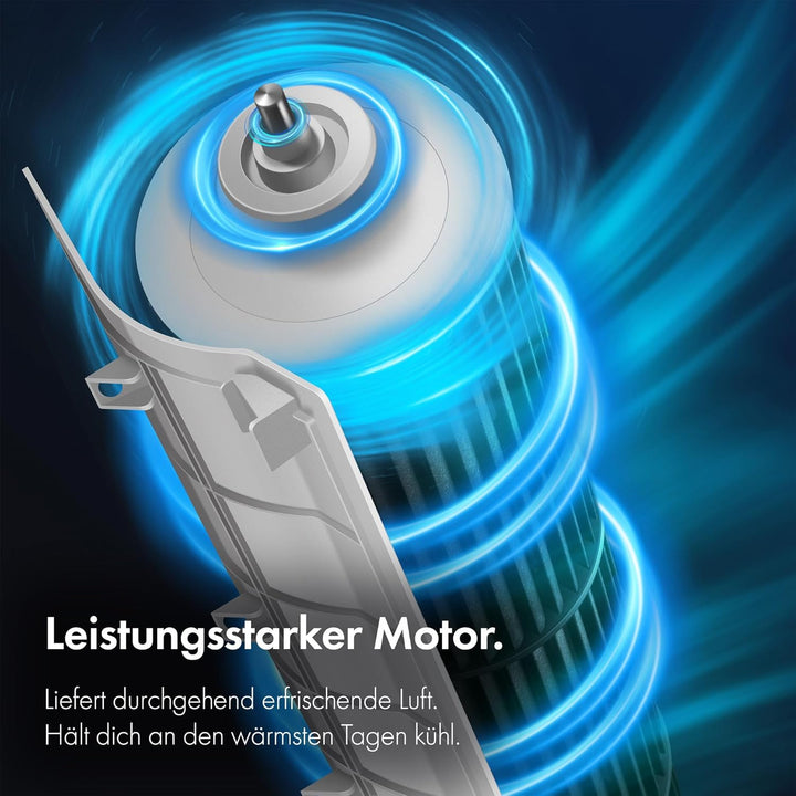 VonHaus 87 cm Turmventilator, Elektroventilator, Schwenkender Ventilator Leise für Jeden Raum, Venti