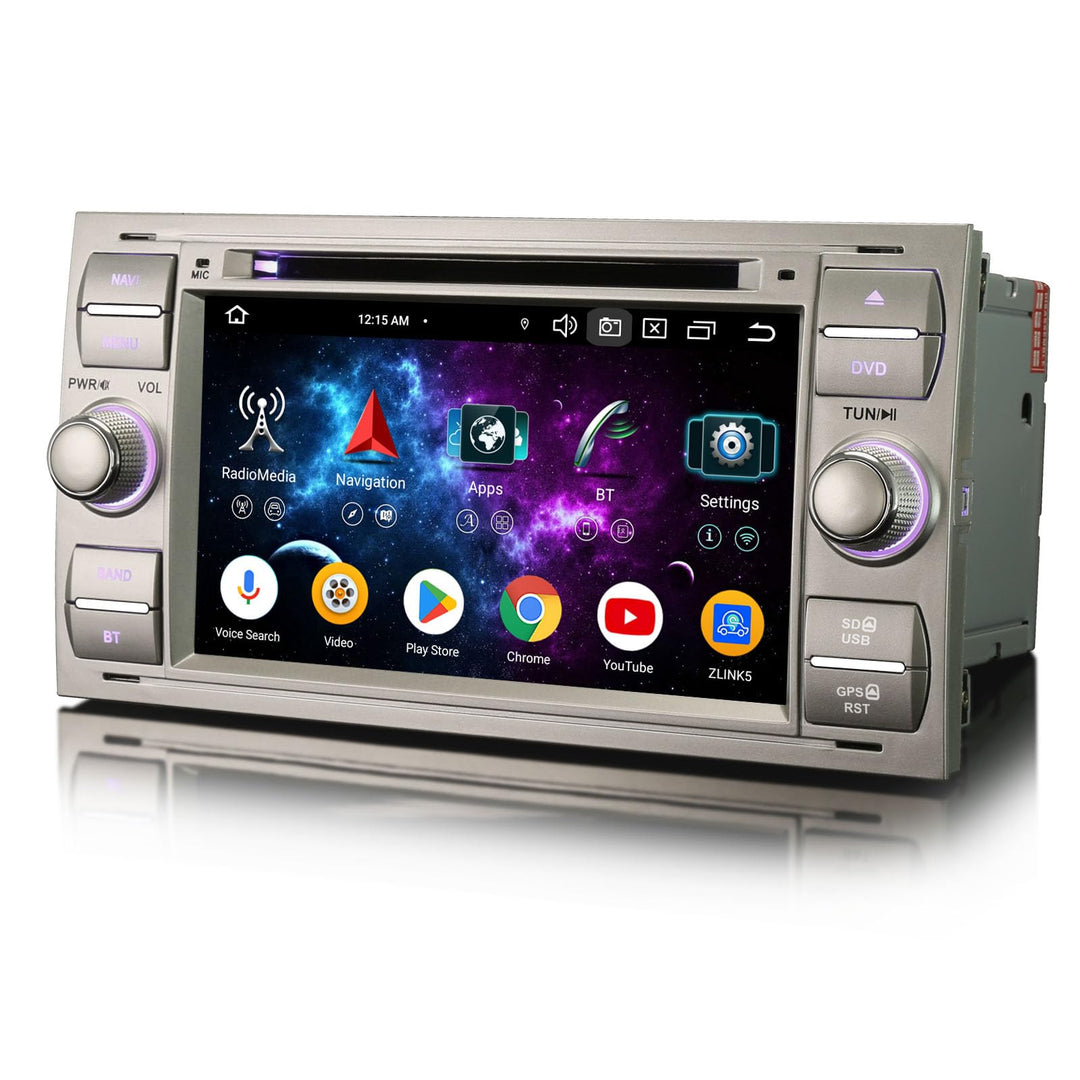 Acht-Kern Android 14 DAB+ Autoradio Für Ford Focus II C/S-Max Galaxy Kuga Transit Connect Fiesta mit