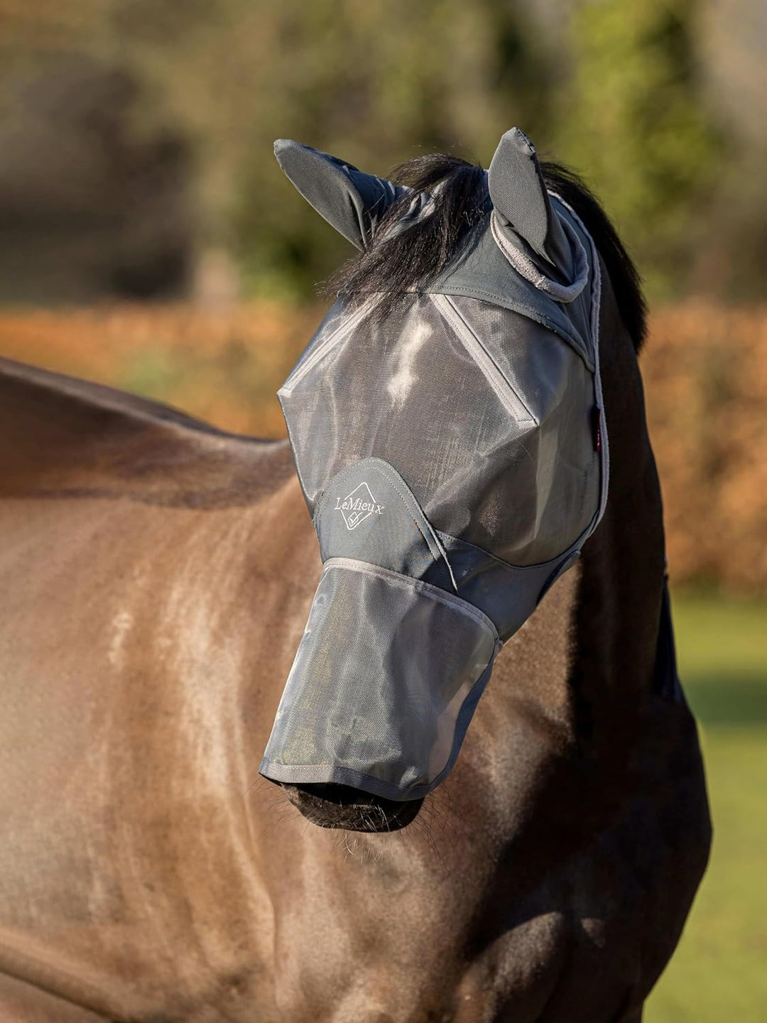 LeMieux Armour Shield Pro Fly Mask Full Fliegenmaske X-Small grau, X-Small grau