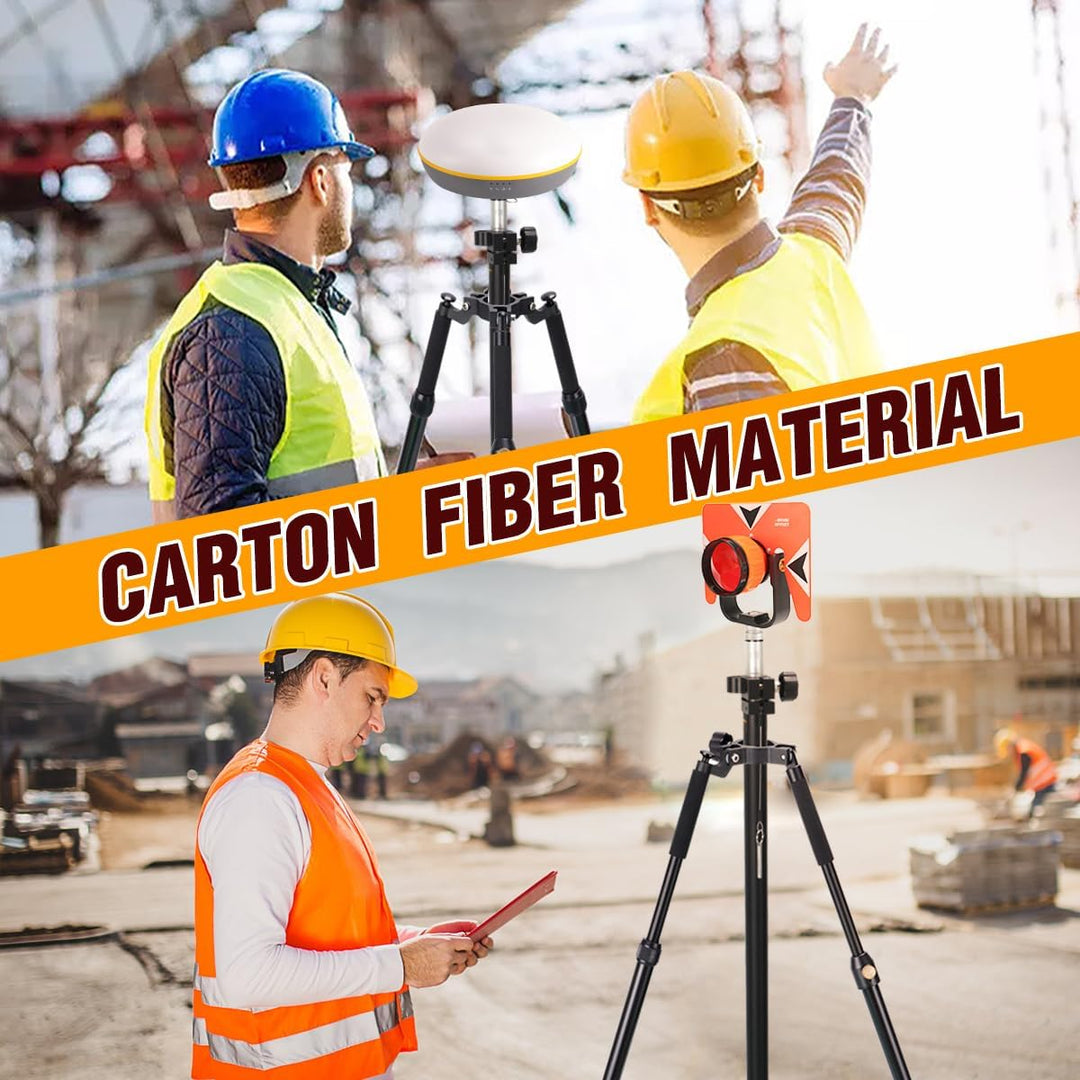 Carbon Fiber Daumenauslösestativ, Professionelles Stativ für Prismenstäbe & Vermessung, Kompatibel m