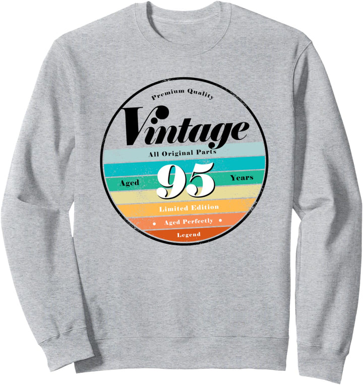 95th Birthday Gifts Classic Retro Vintage Aged 95 years old Sweatshirt