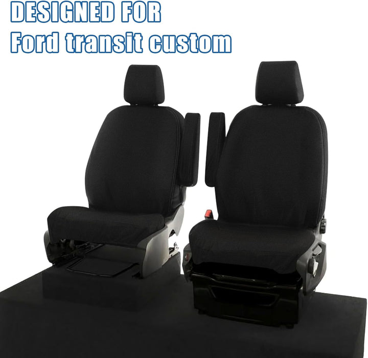 Soekodu Sitzbezüge kompatibel mit Ford Transit Custom 2013-2022 (2 Sitzer), 6er-Set Wasserdichter Vo