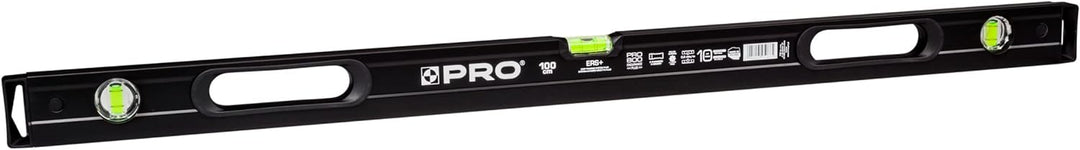 PRO800 Wasserwaage 100cm einseitig gefräst mit Ergonomischen Profil - ERS+ (Easy Reading System) Prä