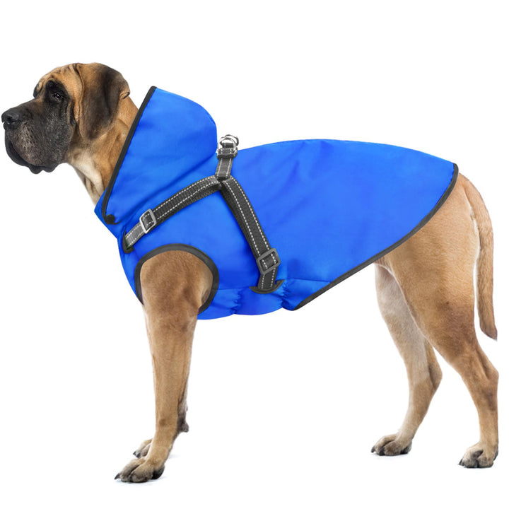Mosucoirl Hunde Regenmantel Wasserdichter Hunde Kapuzenpullover Reflektierender Hund Regenmantel mit