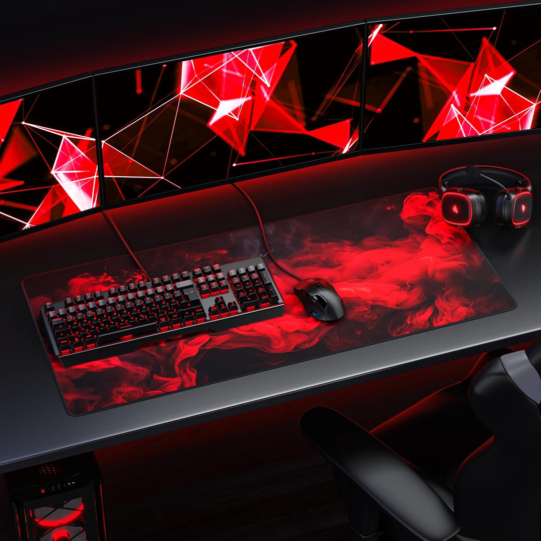 TITANWOLF - XXL Speed Gaming Mauspad 900 x 400mm - XXL Mousepad - Tischunterlage Large Size - verbes