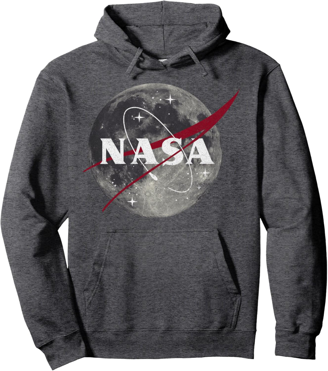 NASA Moon Space Logo Pullover Hoodie