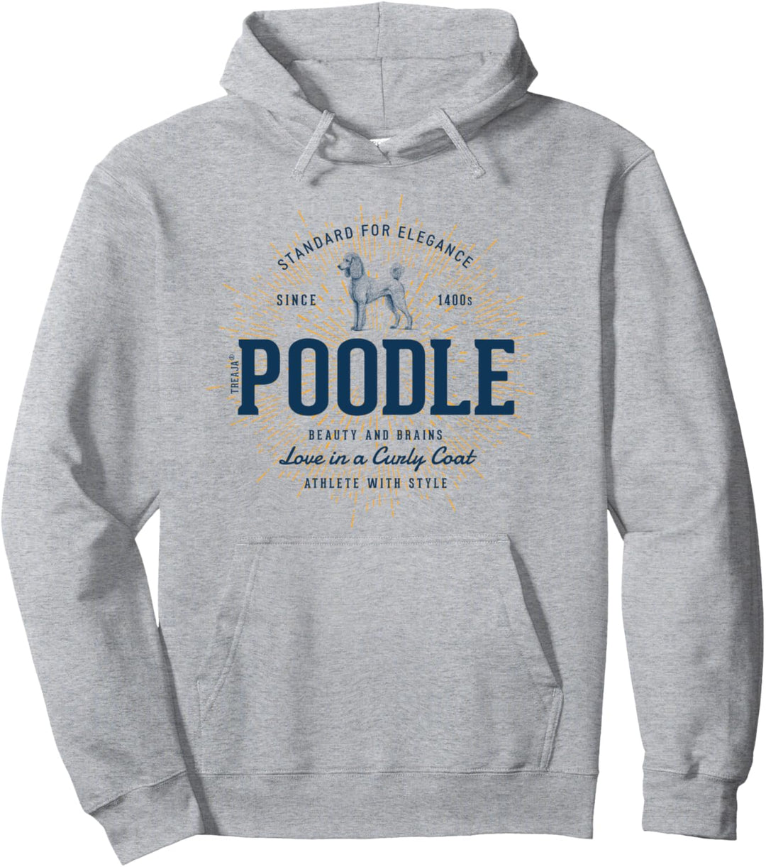 Retro-Stil Pudel Vintage Pullover Hoodie